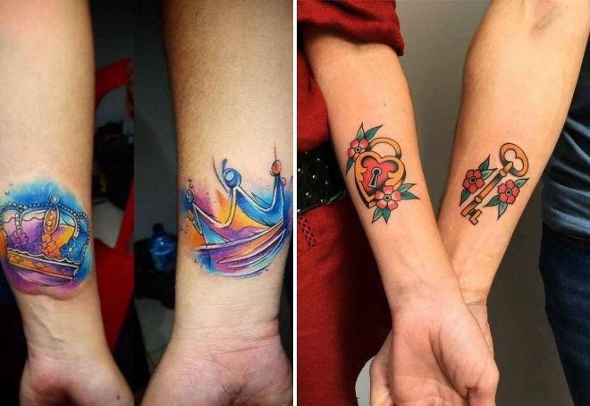 парные тату на запястье парные тату на запястье