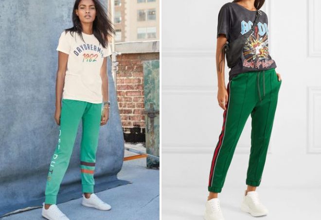 с чем носить зеленые спортивные брюки с чем носить зеленые спортивные брюки