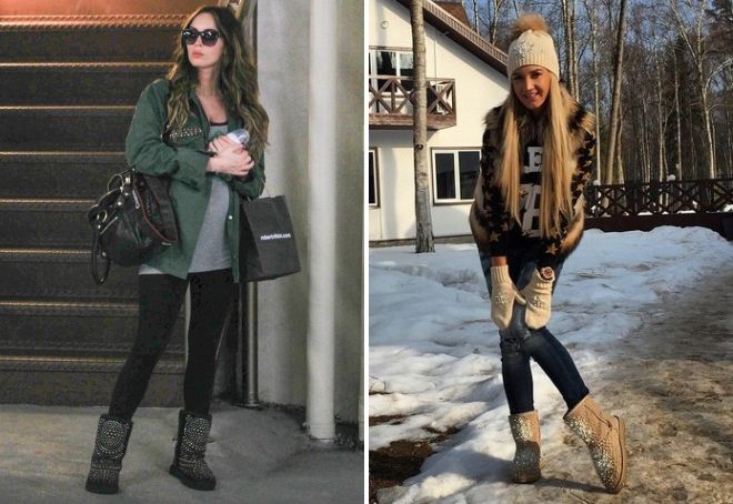 высокие угги со стразами высокие угги со стразами