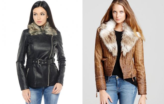 женская косуха с меховым воротником женская косуха с меховым воротником