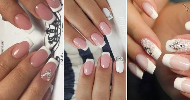 Белый френч со стразами Белый френч со стразами