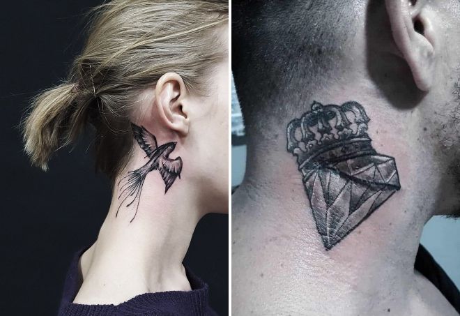 парные тату на шее парные тату на шее