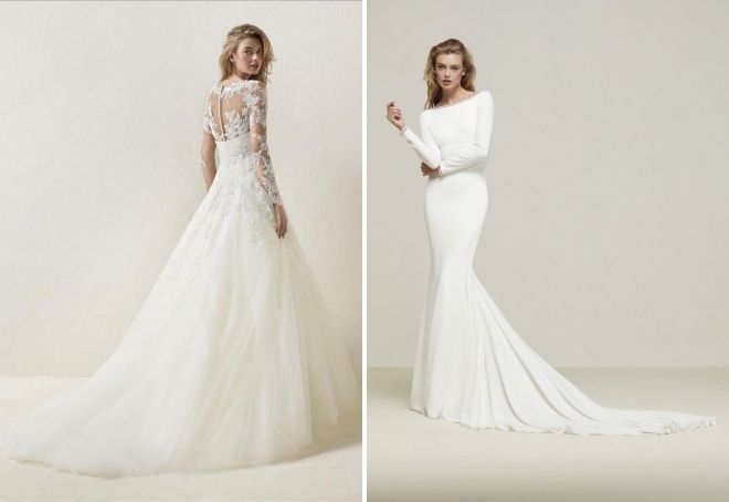 закрытое свадебное платье со шлейфом закрытое свадебное платье со шлейфом