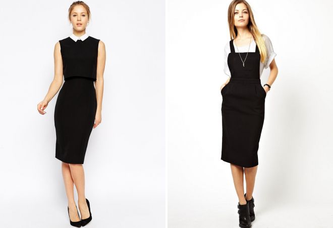 черный офисный сарафан черный офисный сарафан