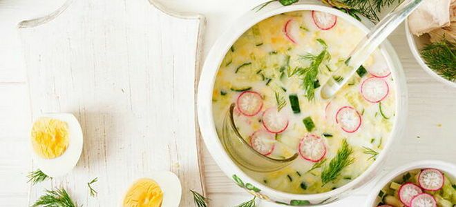 фото1 классическая окрошка с курицей