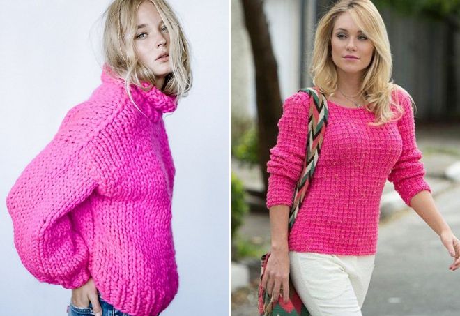 ярко розовый свитер ярко розовый свитер