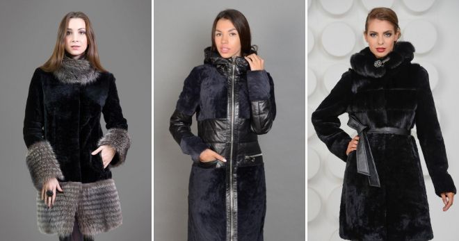 комбинированные шубы из овчины комбинированные шубы из овчины