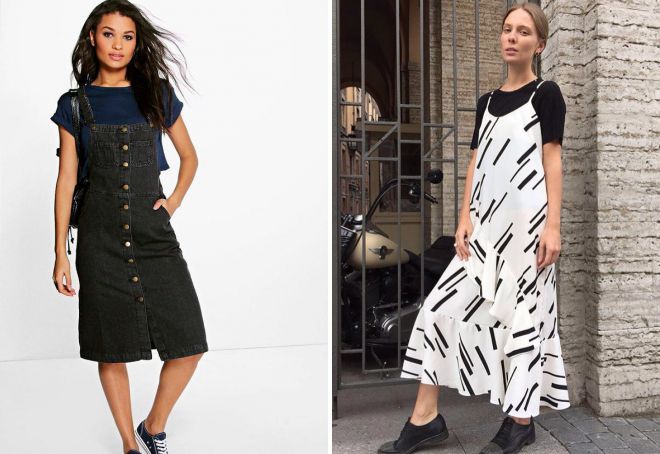 сарафан с черной футболкой сарафан с черной футболкой