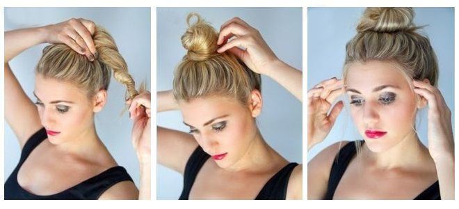 Как сделать пучок без бублика Как сделать пучок без бублика