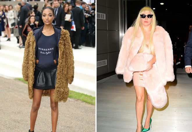 Джордан Данн и Леди Гага в шубе Джордан Данн и Леди Гага в шубе