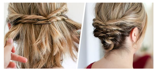 Как сделать пучок на короткие волосы Как сделать пучок на короткие волосы