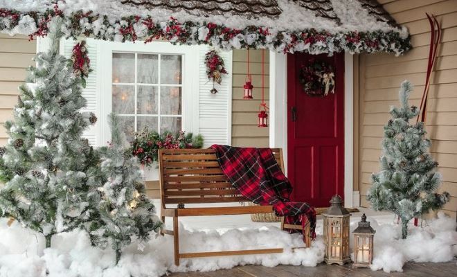 как украсить крыльцо дома на Новый год как украсить крыльцо дома на Новый год