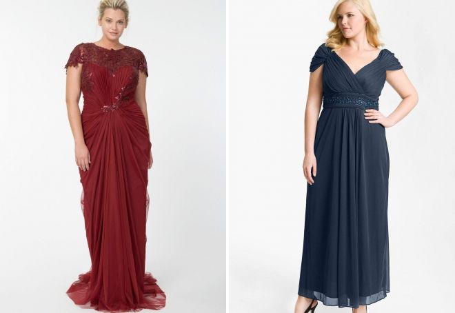вечерние платья для полных женщин из шифона вечерние платья для полных женщин из шифона