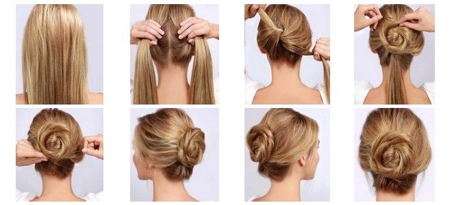 Как сделать пучок на длинные волосы Как сделать пучок на длинные волосы