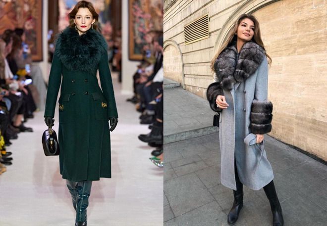 длинное пальто с мехом длинное пальто с мехом