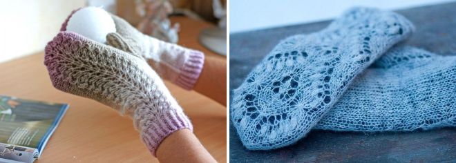 ажурные варежки ажурные варежки