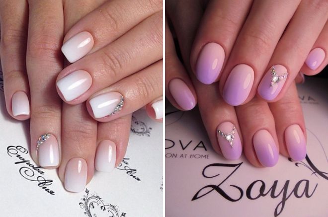 маникюр омбре на короткие ногти маникюр омбре на короткие ногти