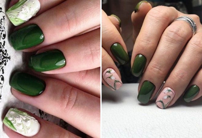 маникюр с подснежниками на короткие ногти маникюр с подснежниками на короткие ногти