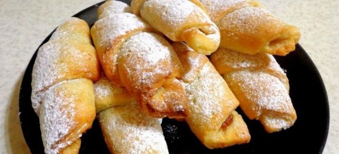рогалики из творожного теста с повидлом рогалики из творожного теста с повидлом