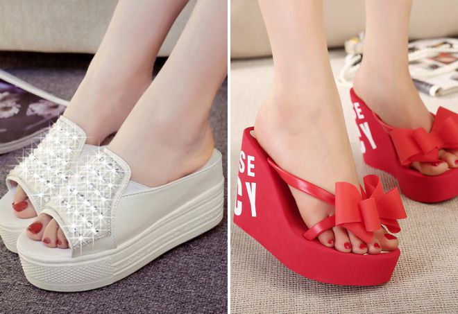 женские шлепки на платформе женские шлепки на платформе
