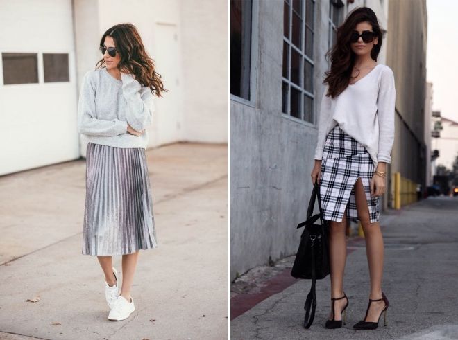 стильные образы с юбками стильные образы с юбками