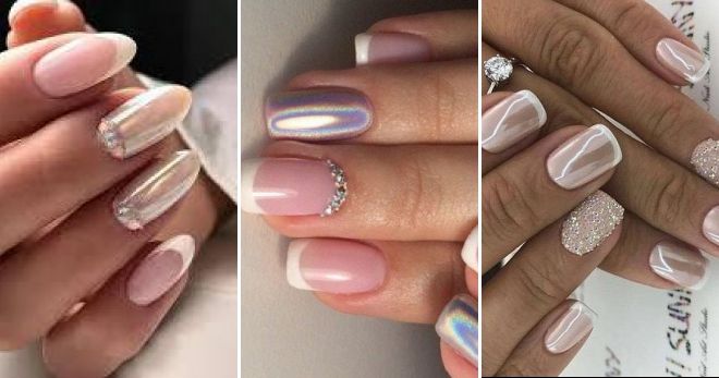 Френч со втиркой и стразами Френч со втиркой и стразами