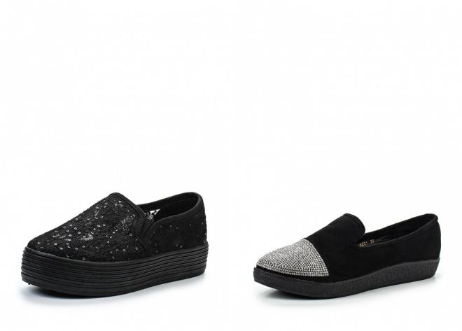 черные слипоны с черной подошвой черные слипоны с черной подошвой