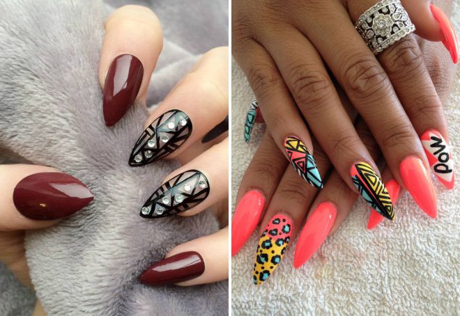 дизайн острых ногтей геометрия дизайн острых ногтей геометрия