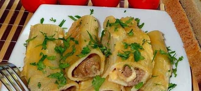 фаршированные макароны трубочки с фаршем на сковороде фаршированные макароны трубочки с фаршем на сковороде