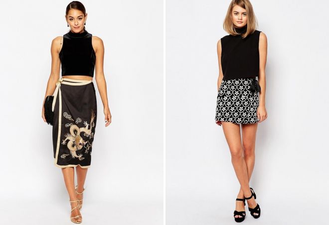 модная юбка с запахом модная юбка с запахом