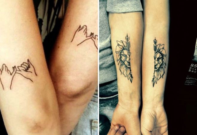 парные тату для мужа и жены парные тату для мужа и жены