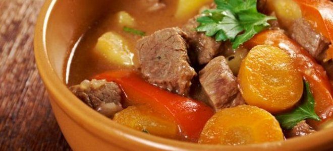 жаркое из свинины на сковороде с овощами жаркое из свинины на сковороде с овощами