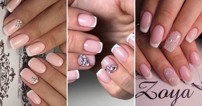 Френч со стразами и рисунком Френч со стразами и рисунком