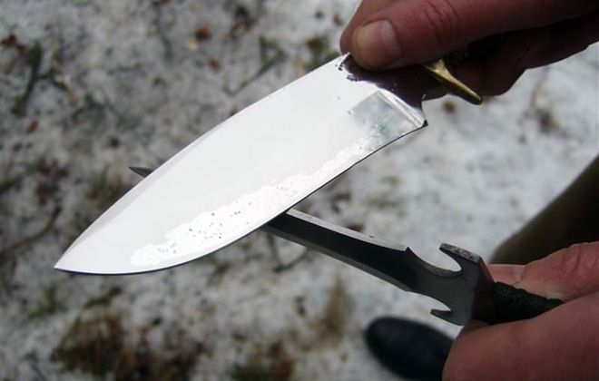 как точить нож об нож как точить нож об нож