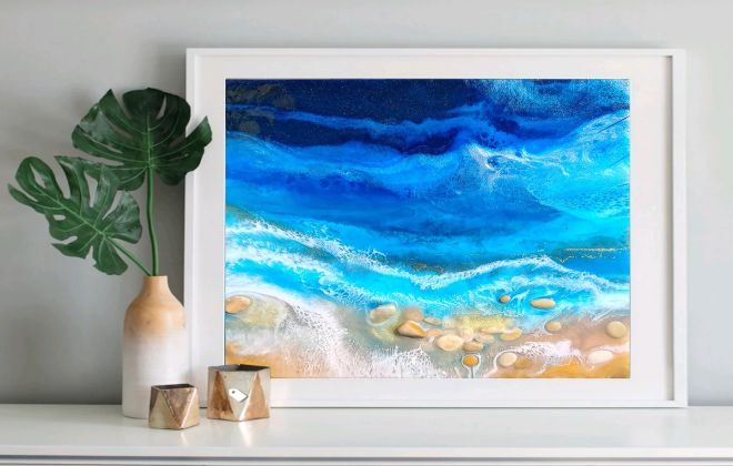 Картины из эпоксидной смолы в интерьере море Картины из эпоксидной смолы в интерьере море