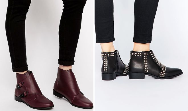 кожаные ботильоны без каблука кожаные ботильоны без каблука