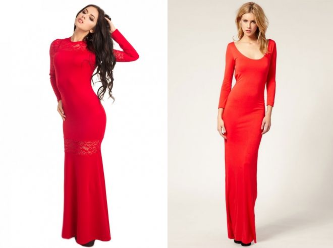 красное облегающее платье в пол красное облегающее платье в пол