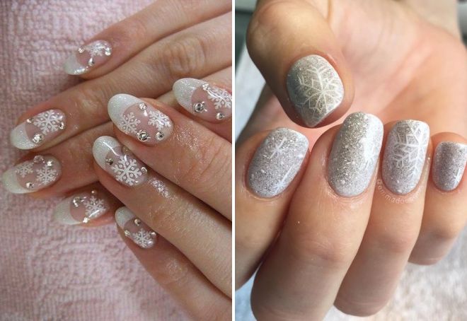 модный дизайн ногтей со снежинками модный дизайн ногтей со снежинками