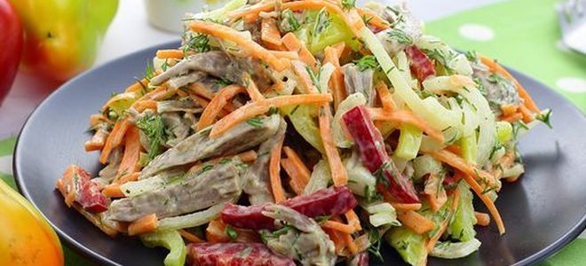 салат с говядиной и болгарским перцем салат с говядиной и болгарским перцем