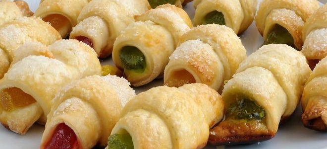 творожные рогалики с мармеладом творожные рогалики с мармеладом