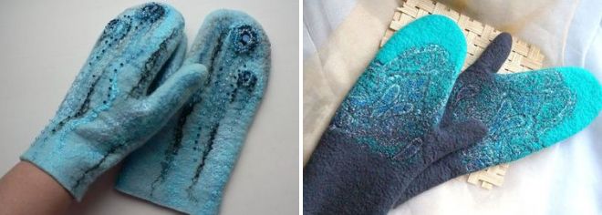 валяные варежки валяные варежки