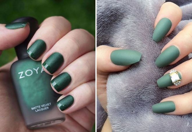 зеленый матовый маникюр зеленый матовый маникюр