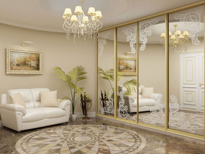 Встроенный шкаф купе в гостиную Встроенный шкаф купе в гостиную