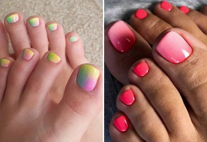 летнее омбре на ногтях летнее омбре на ногтях