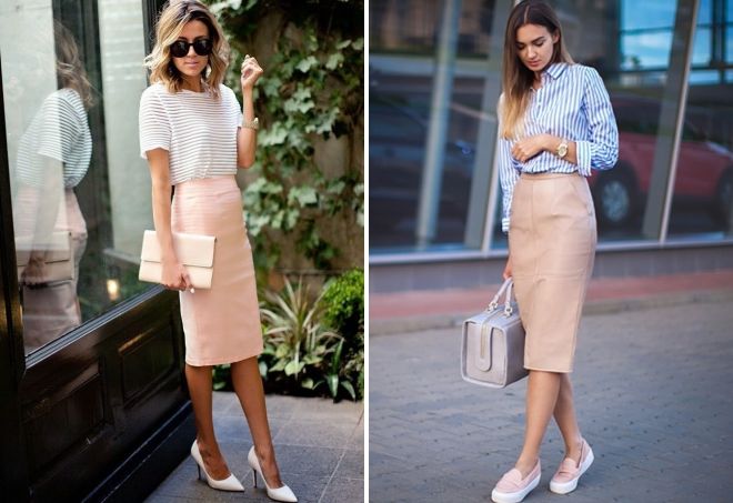 бежевая юбка-карандаш с чем носить бежевая юбка-карандаш с чем носить