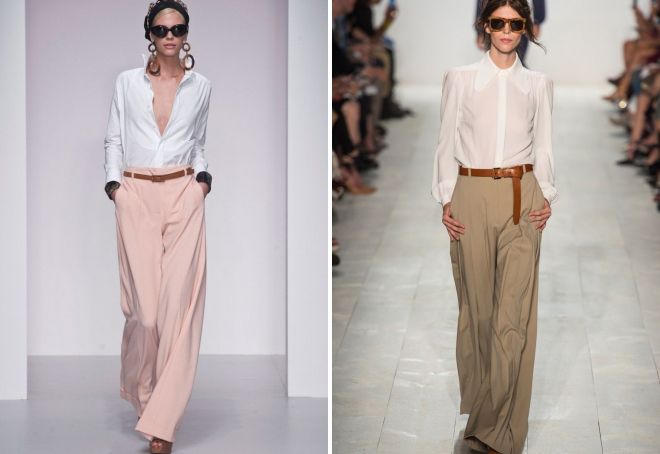 бежевые широкие брюки бежевые широкие брюки