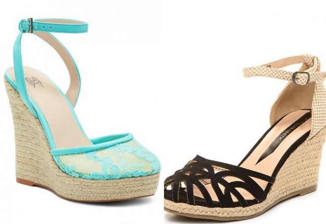 босоножки на танкетке с закрытым носом босоножки на танкетке с закрытым носом