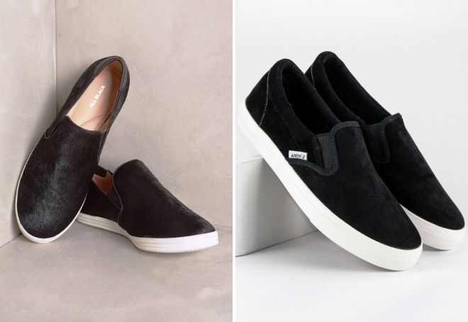 черные замшевые слипоны черные замшевые слипоны