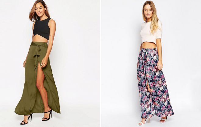 длинная летняя юбка с запахом длинная летняя юбка с запахом