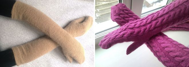 длинные варежки длинные варежки